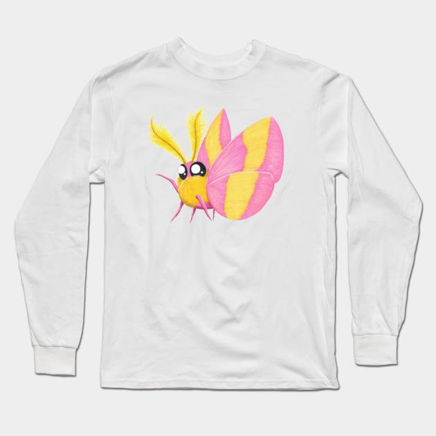 Rosy Maple Moth Long Sleeve T-Shirt by emilyastrom